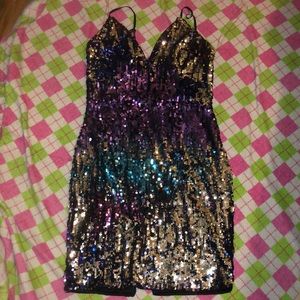 MultiColor Sequin Dress